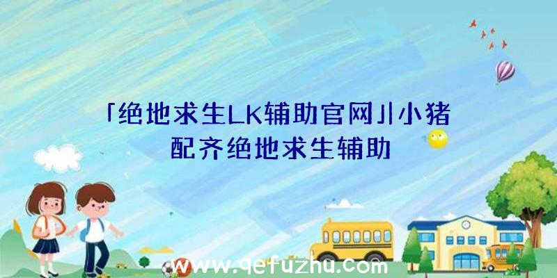 「绝地求生LK辅助官网」|小猪配齐绝地求生辅助